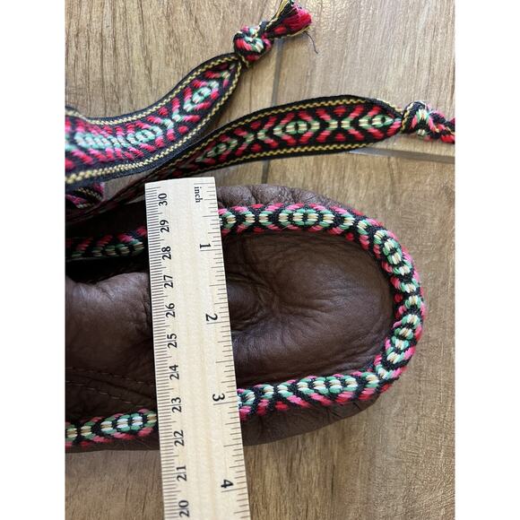 The needles Eye Handmade Animal Natural Fur Brown Moccasins Size 8 - Very Soft - Picture 6 of 14